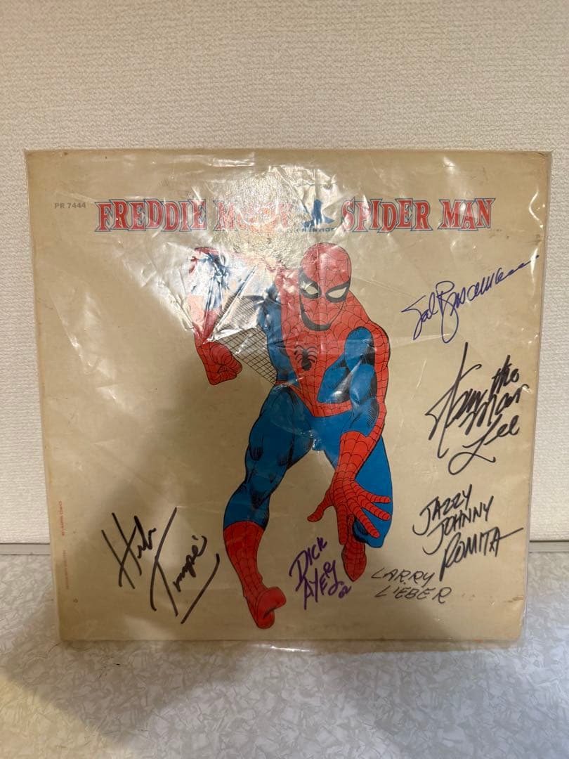 空*様 超希少！1966年代物スパイダーマンLP 6名直筆サイン COA付