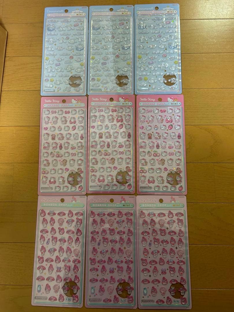 【正規品】ボンボンドロップシール サンリオmini 7種類×3セットまとめ売り