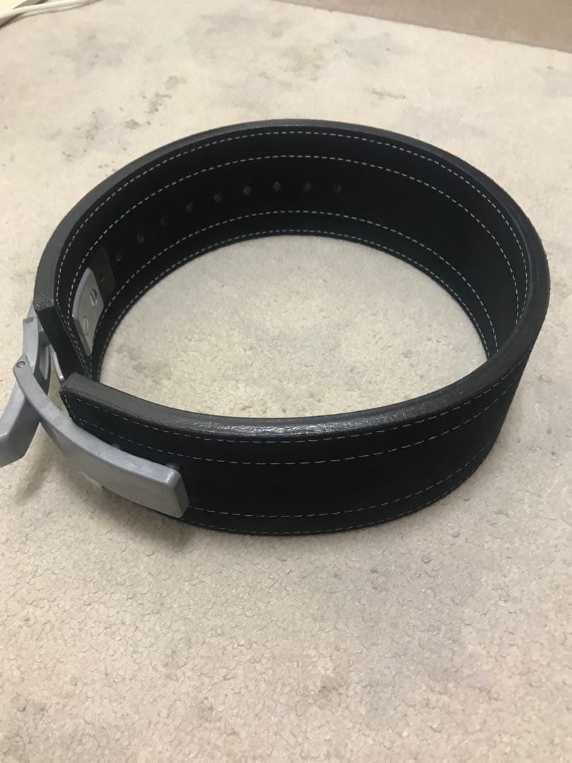 インザーレバーアクションベルト　Ｓサイズ　10㎜　パワーベルト 黒 レザー
