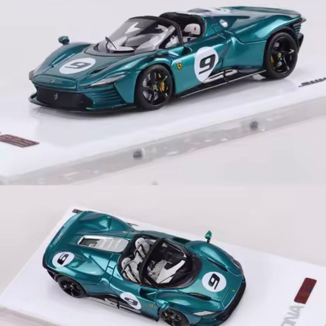 SHUEモデル フェラーリデイトナSP3 1/64ミニカー　グリーン