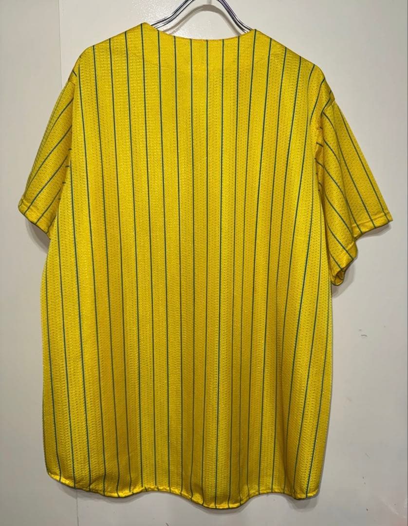90's USA製 majestic Yankees XL イエローユニフォーム