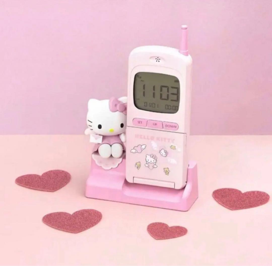キティ　ガラケー形置き時計　韓国