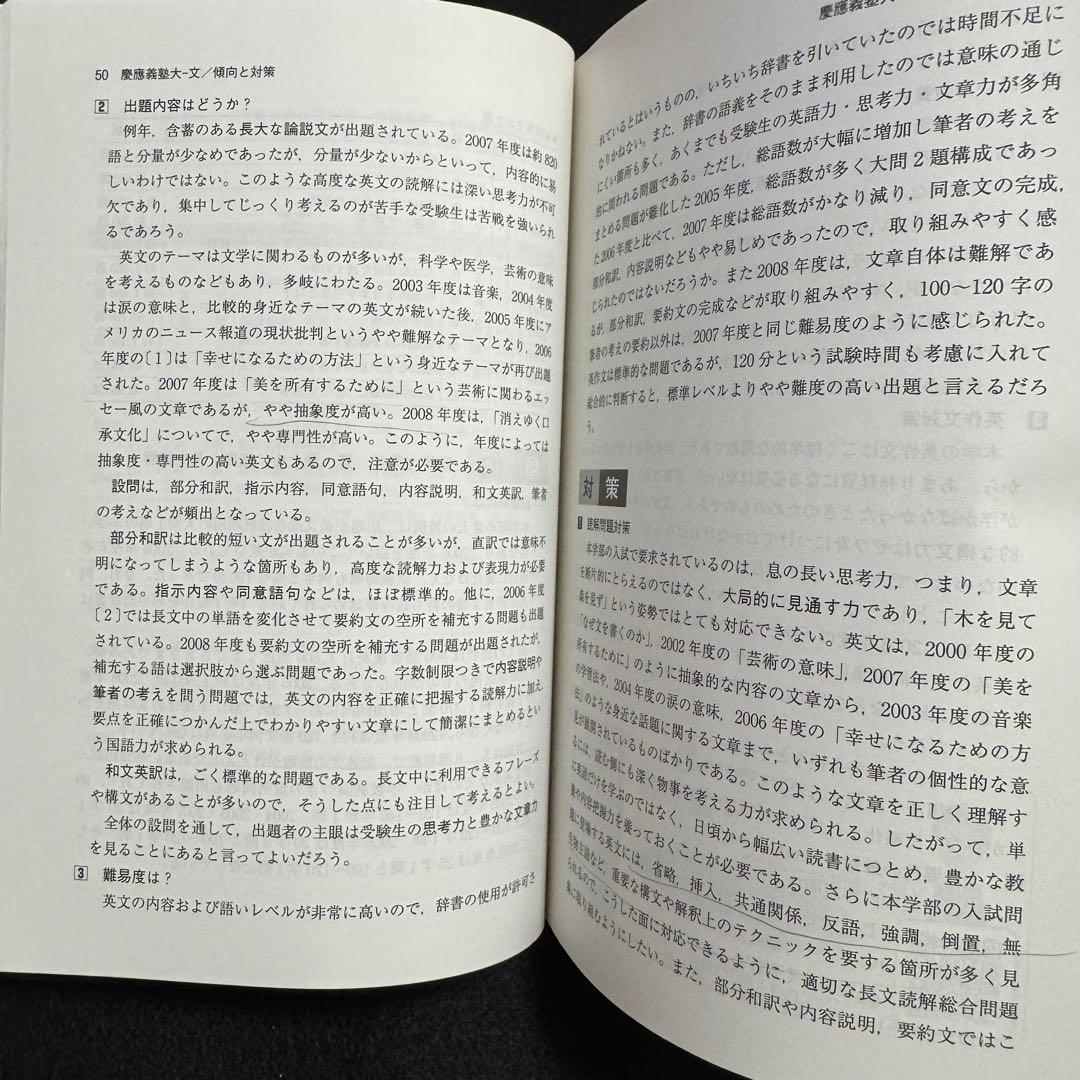 赤本　慶應義塾大学　文学部　2004年〜2023年　　20年分