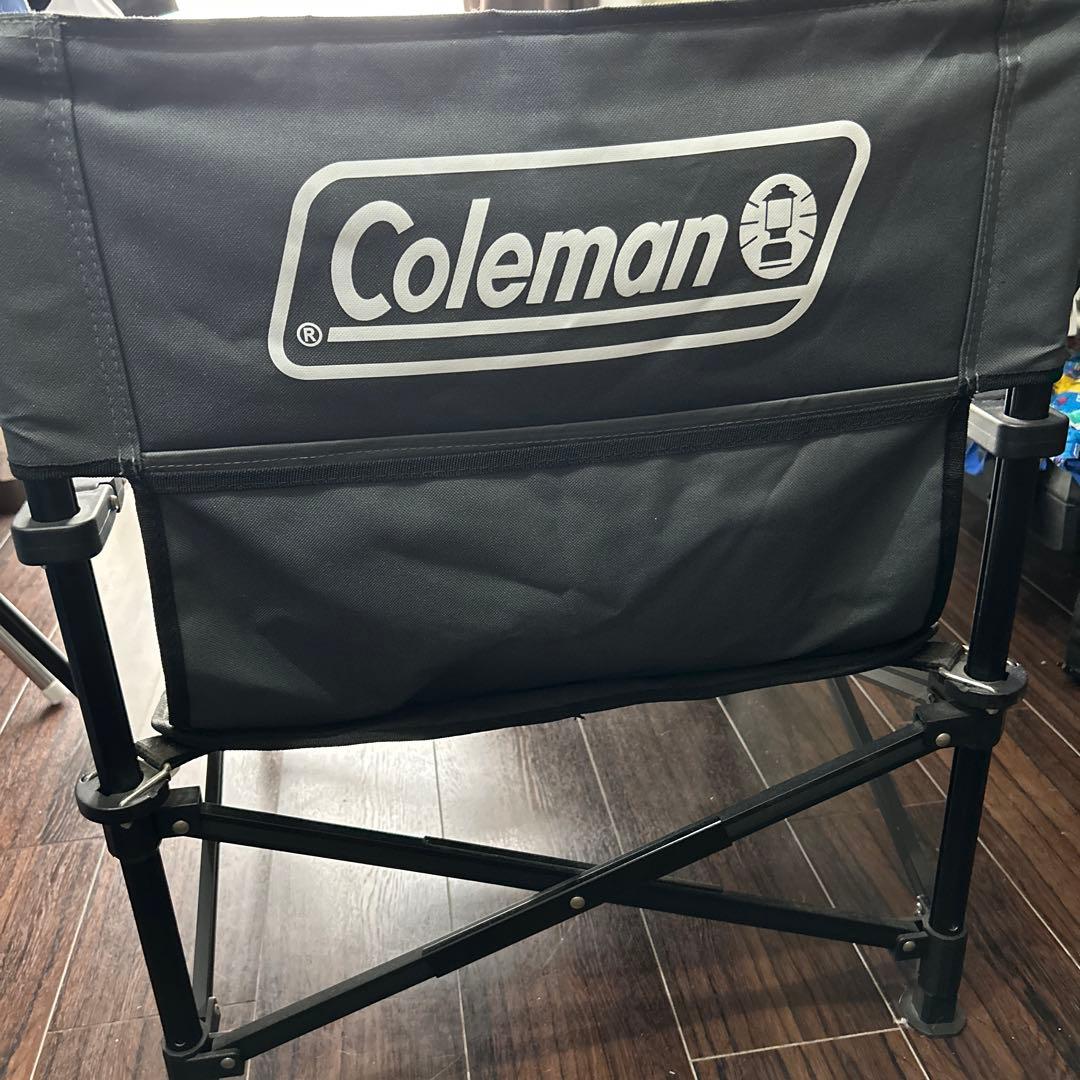Colemanアウトドアチェア グレーとネイビー二脚セット　キャンプ　海川プール