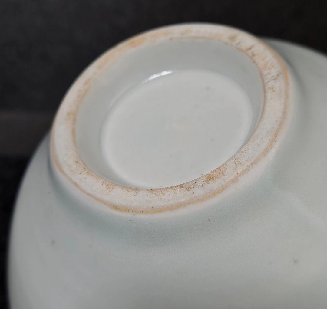 【李朝コレクター放出品❗04.】李朝白磁　分院手　大振り茶碗　鉢　時代産地不明❗