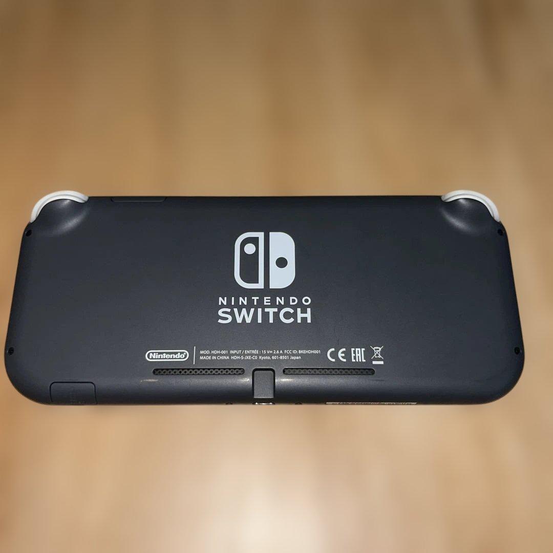 【中古】Switch Lite グレー＆ハードカバー＆アダプター【ジャンク】