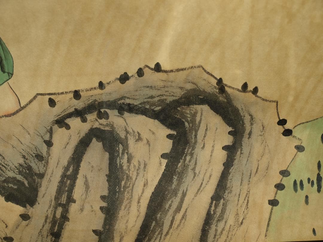 中国清時代の人物図　肉筆絵　激安骨董品 古美術 BD089A2-3