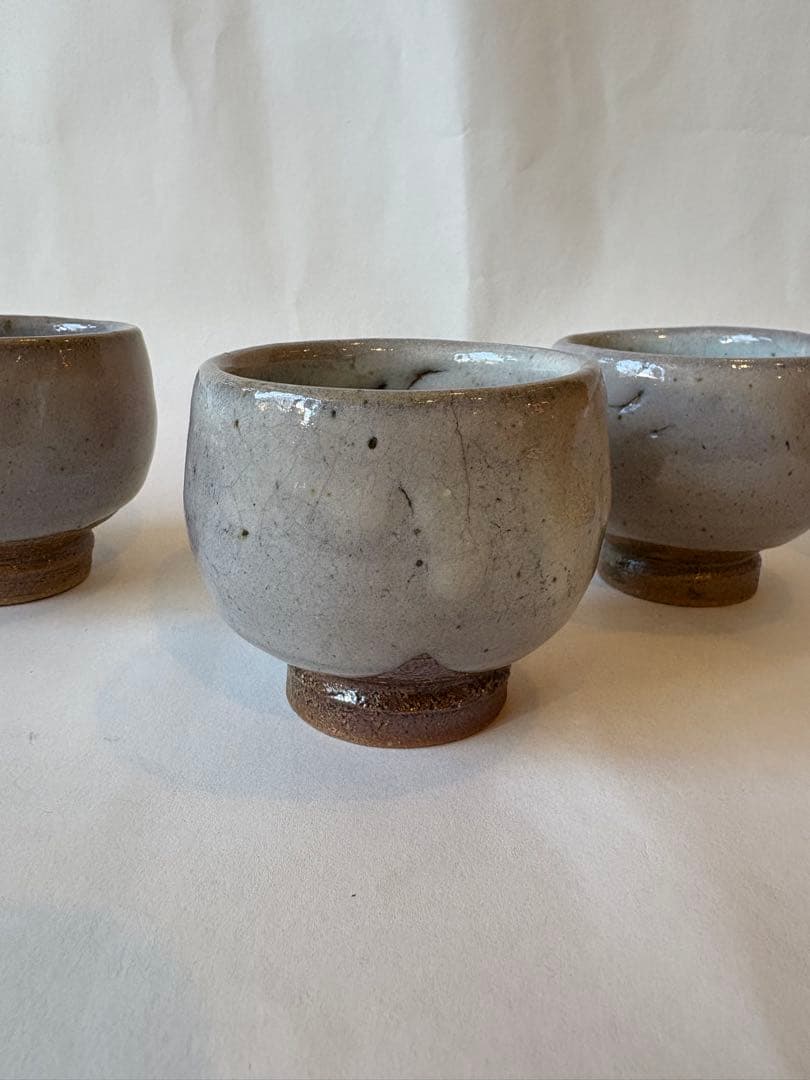 成井恒雄　汲み出し　湯呑み　益子焼　5客　未使用品