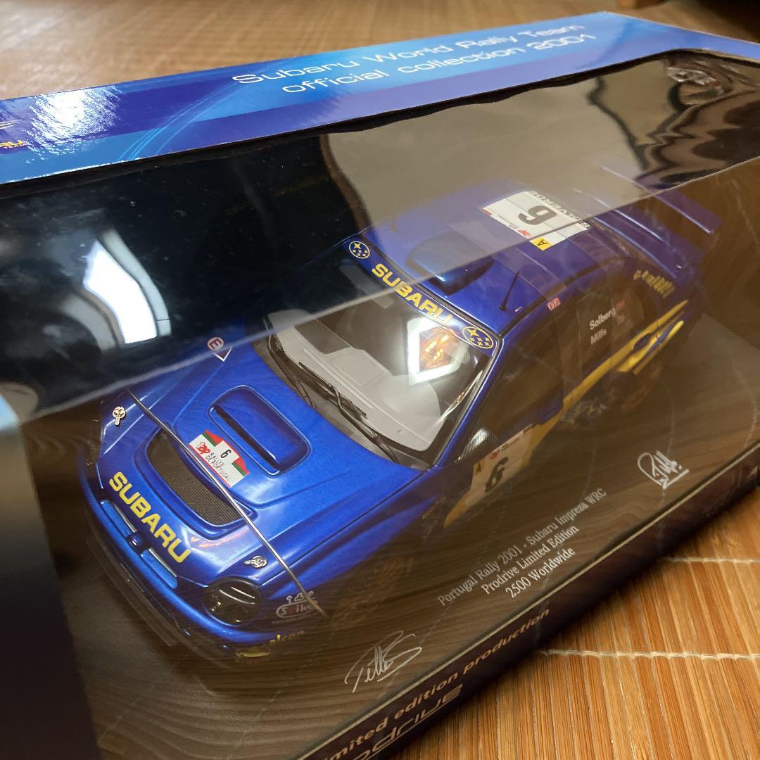 オートアート　2台セット1/18 スバルインプレッサ2001 ドライバーセット