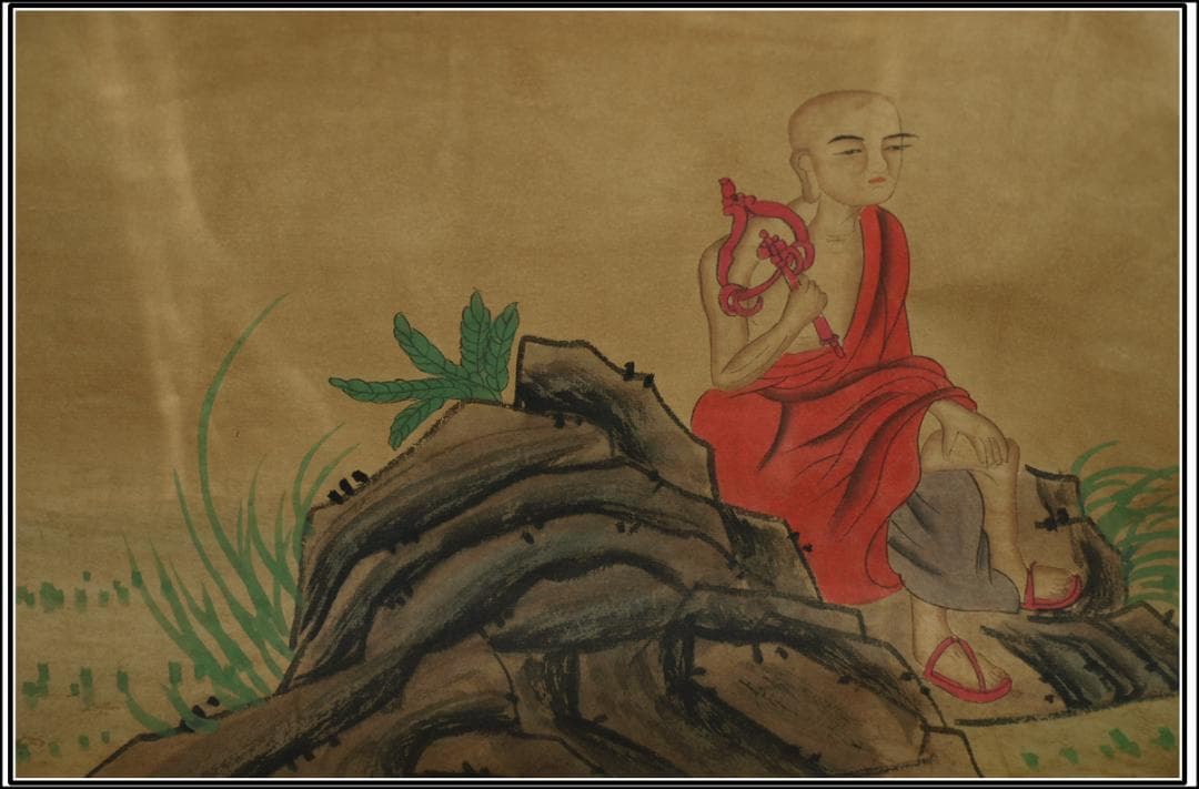 中国美术品 清時代の絵　　掛け軸激安骨董品 BD093A12-4