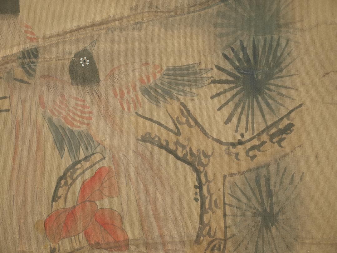 中国時代の掛軸　激安骨董品　肉筆保証　博物館保管品 BD294A12-1