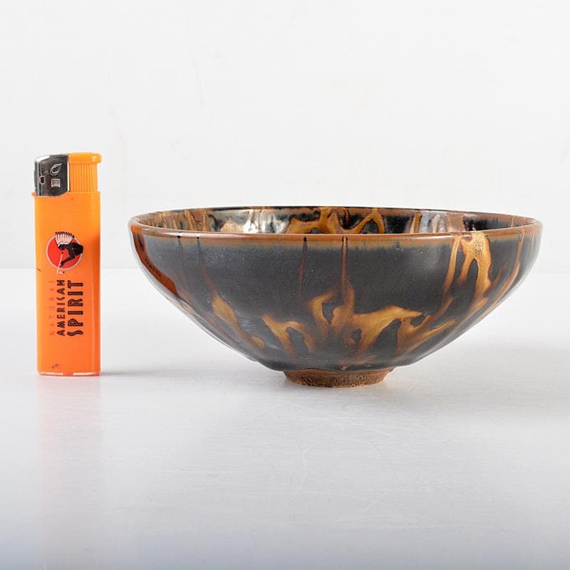 中国　南宋　吉州窯　玳玻天目茶碗　C R5585