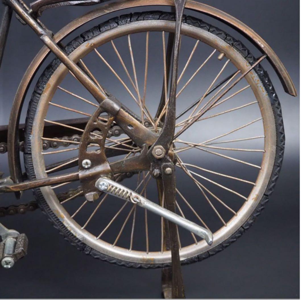 送料無料　レトロ　インテリア　アンティーク　レアミニ自転車　置物　42.5ｃｍ