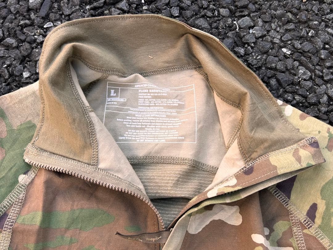 【新品】米軍放出品 MASSIF OCP コンバットシャツ 1/4ジップLサイズ