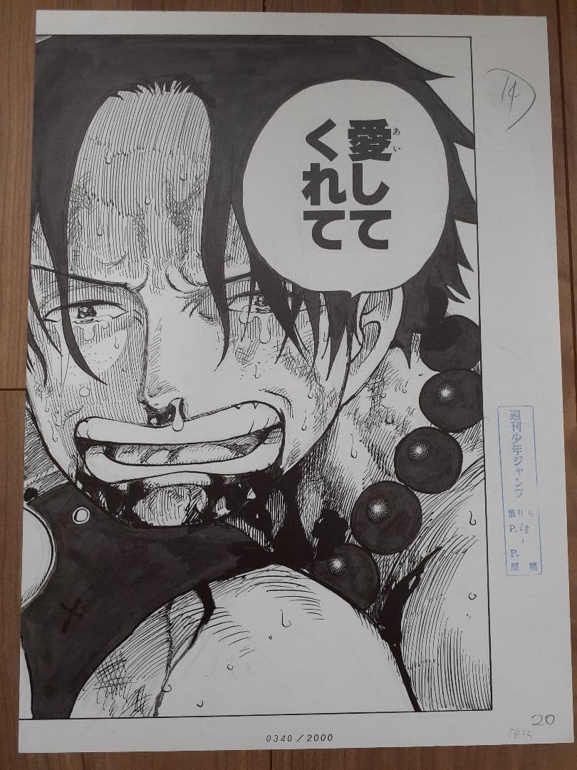 ✔️非売品 ONEPIECE 複製原画 ビブルの秘宝② エース