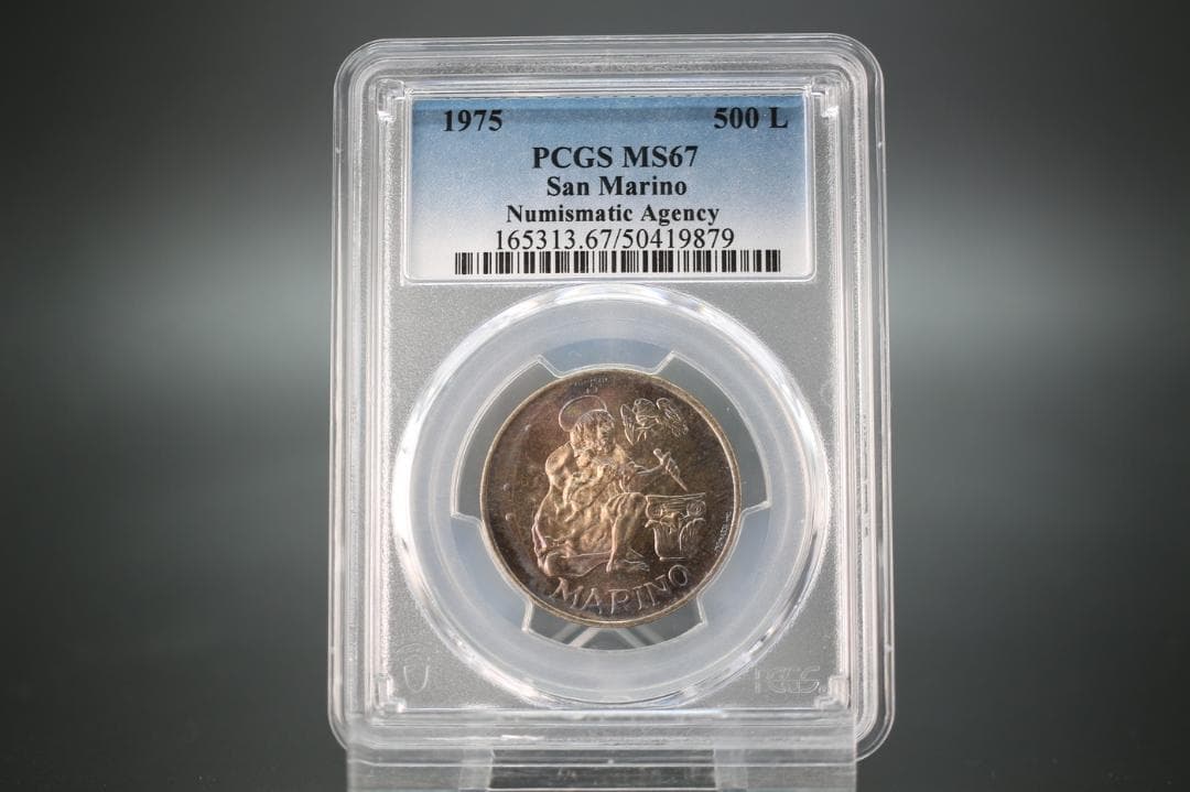 イタリア 1975年 500リラ サンマリノ共和国 記念 銀貨 シルバー