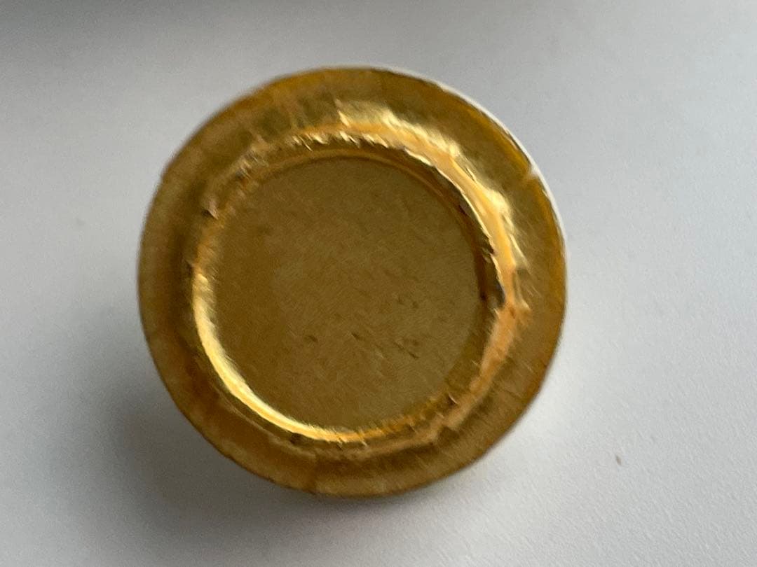 骨董　アンティーク　安南　染付　茶入　振り出し　小壺　亀甲紋様　ベトナム古陶