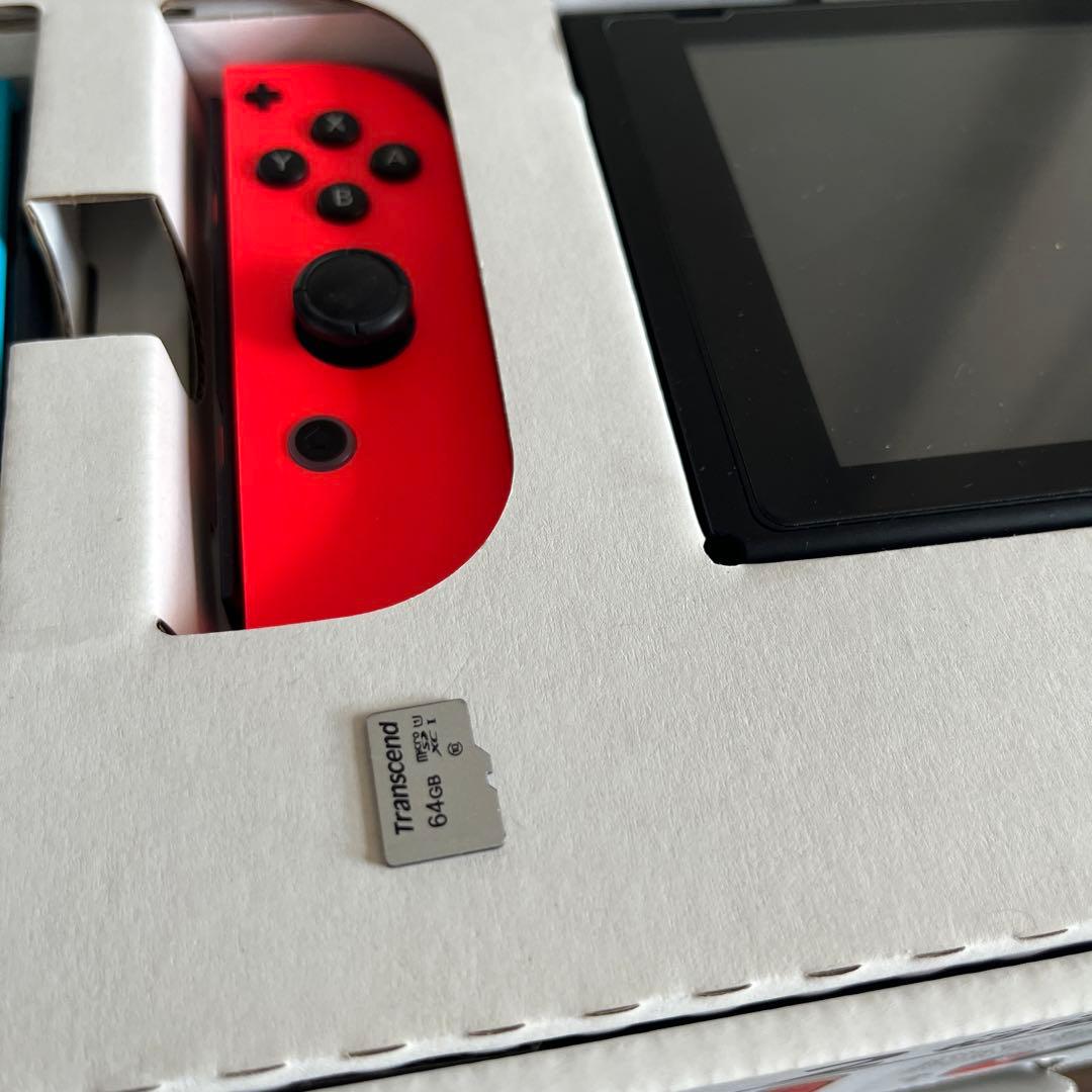 【美品】Nintendo Switch 本体（MicroSDカード64G付）