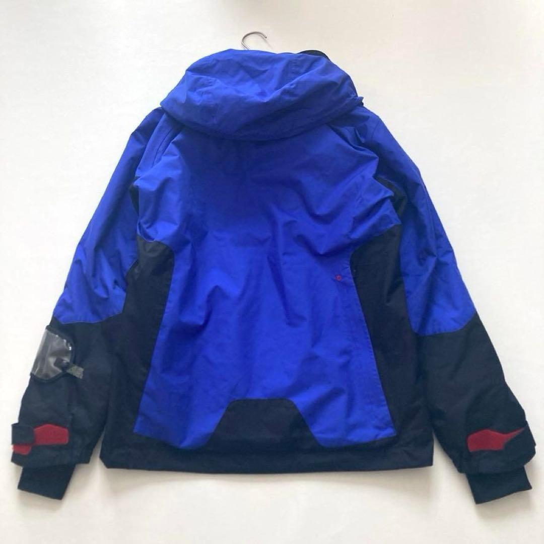 【美品】デサント HEAT NAVI 中綿スキーウェア ジャケット L 青×黒