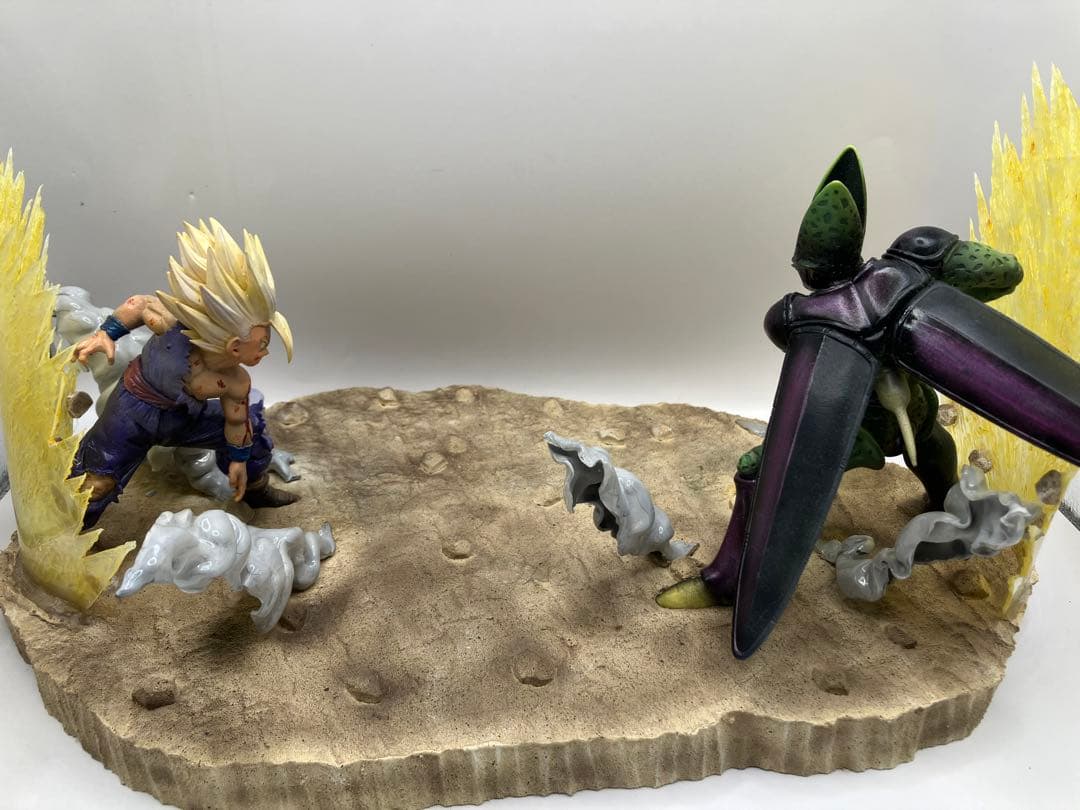 【リペイント】　ドラゴンボール　セル　悟飯　ジオラマ　フィギュア