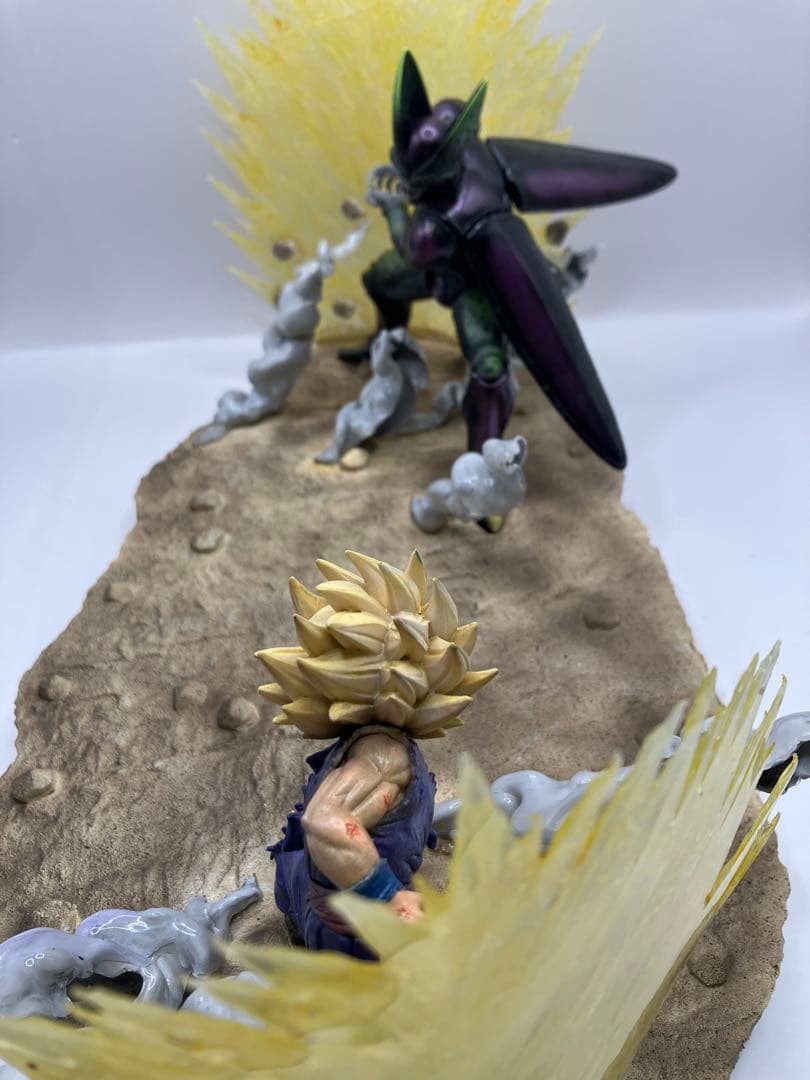 【リペイント】　ドラゴンボール　セル　悟飯　ジオラマ　フィギュア