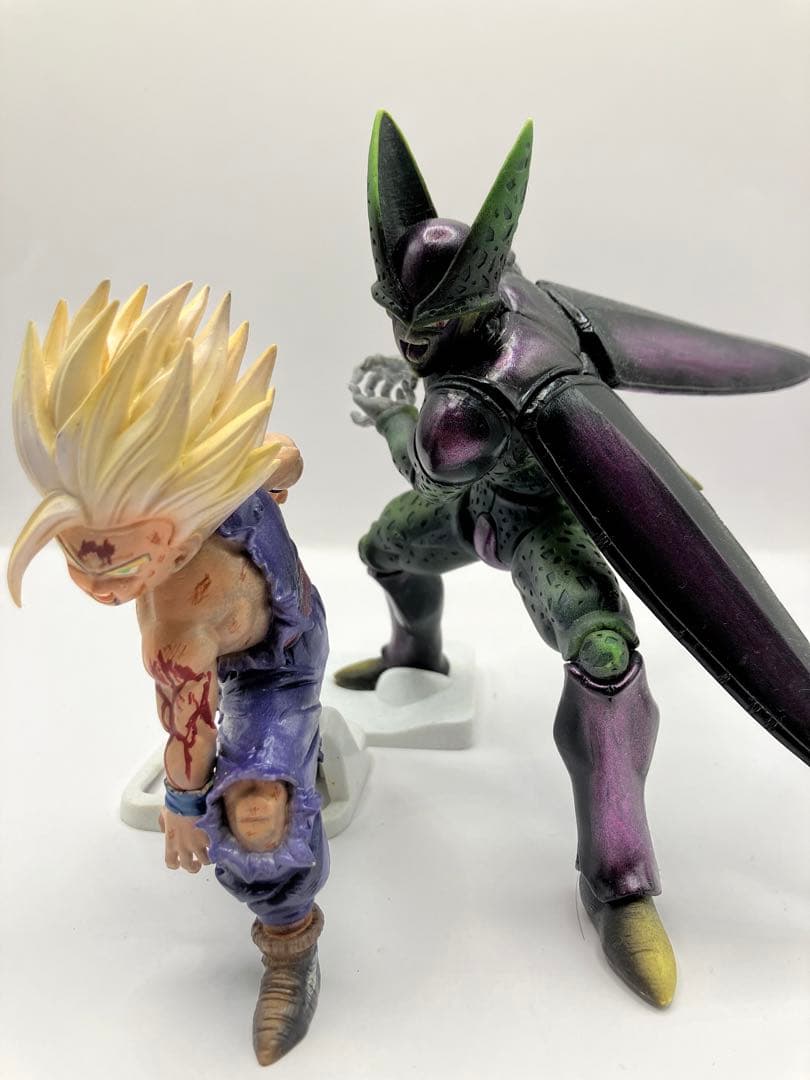 【リペイント】　ドラゴンボール　セル　悟飯　ジオラマ　フィギュア