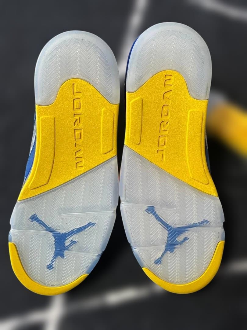 Air Jordan 5 青/黄色 シューズ(男性用)