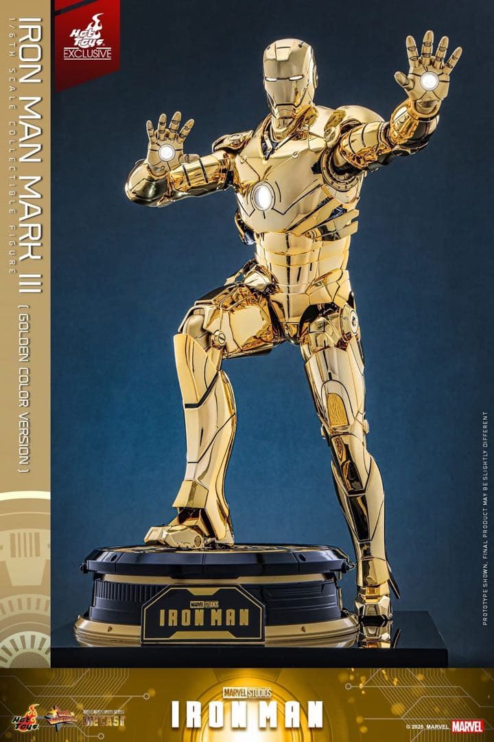 アイアンマン 1/6スケールフィギュア　アイアンマン・マーク3（ゴールドカラー）