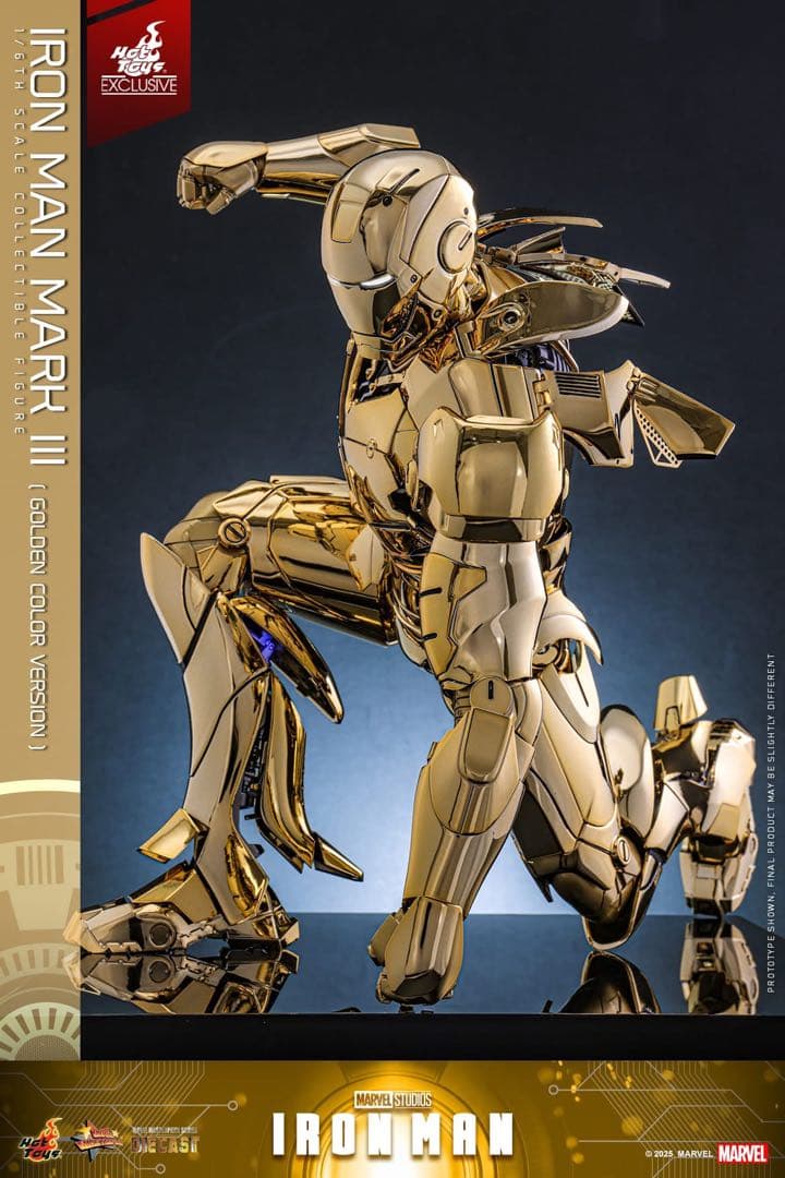 アイアンマン 1/6スケールフィギュア　アイアンマン・マーク3（ゴールドカラー）