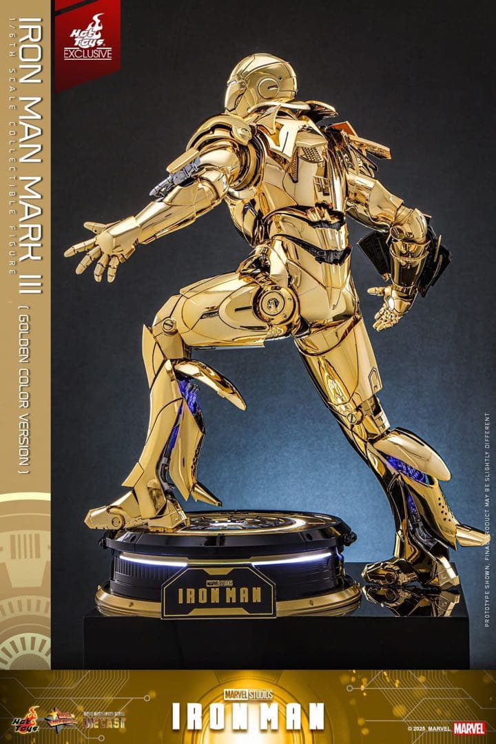 アイアンマン 1/6スケールフィギュア　アイアンマン・マーク3（ゴールドカラー）
