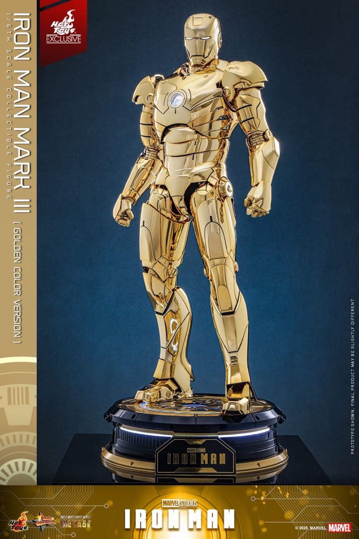 アイアンマン 1/6スケールフィギュア　アイアンマン・マーク3（ゴールドカラー）