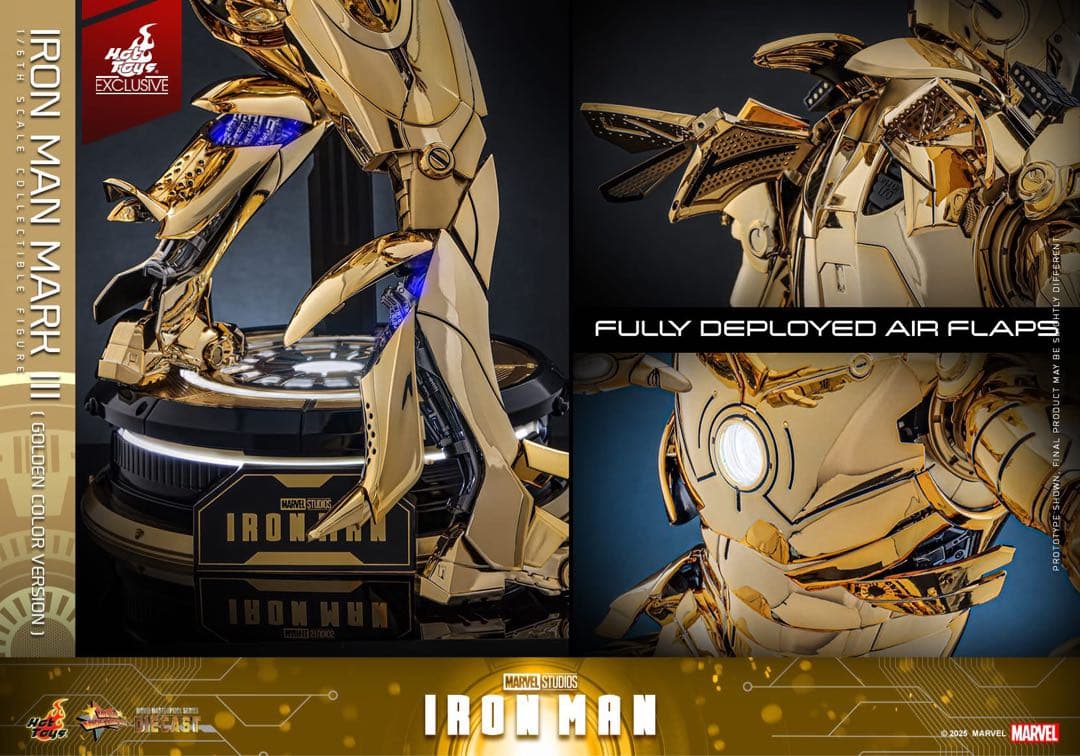 アイアンマン 1/6スケールフィギュア　アイアンマン・マーク3（ゴールドカラー）
