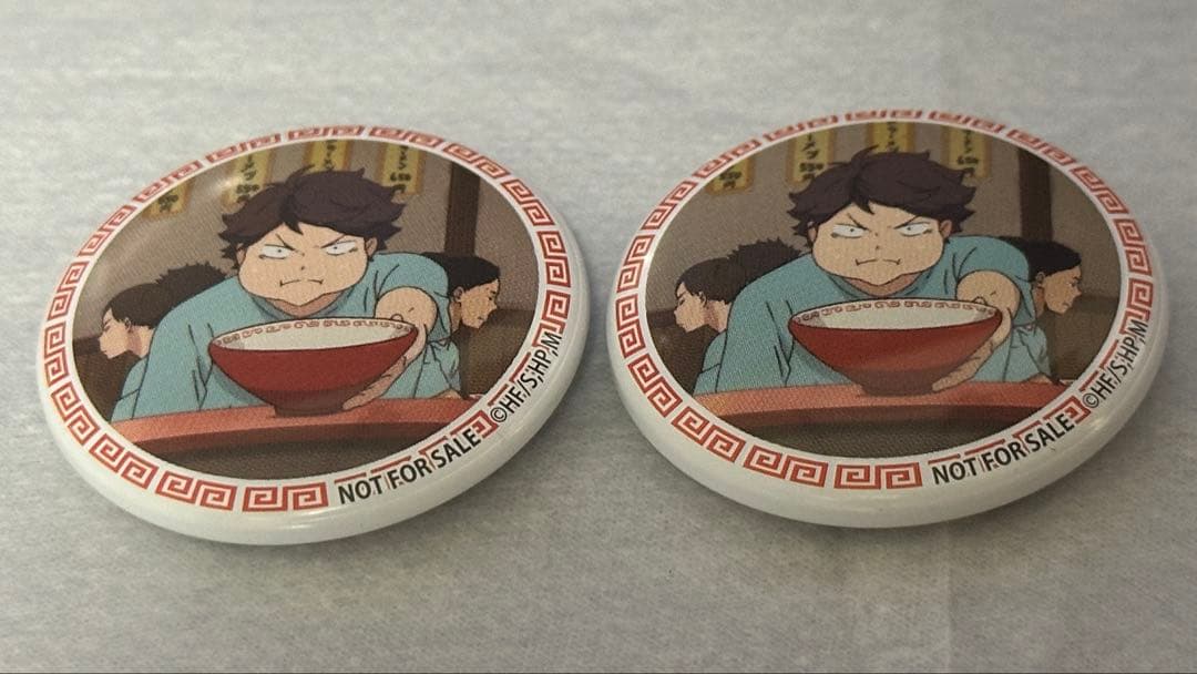 ハイキュー!! 及川徹 ラーメン 缶バッジ ✖️2