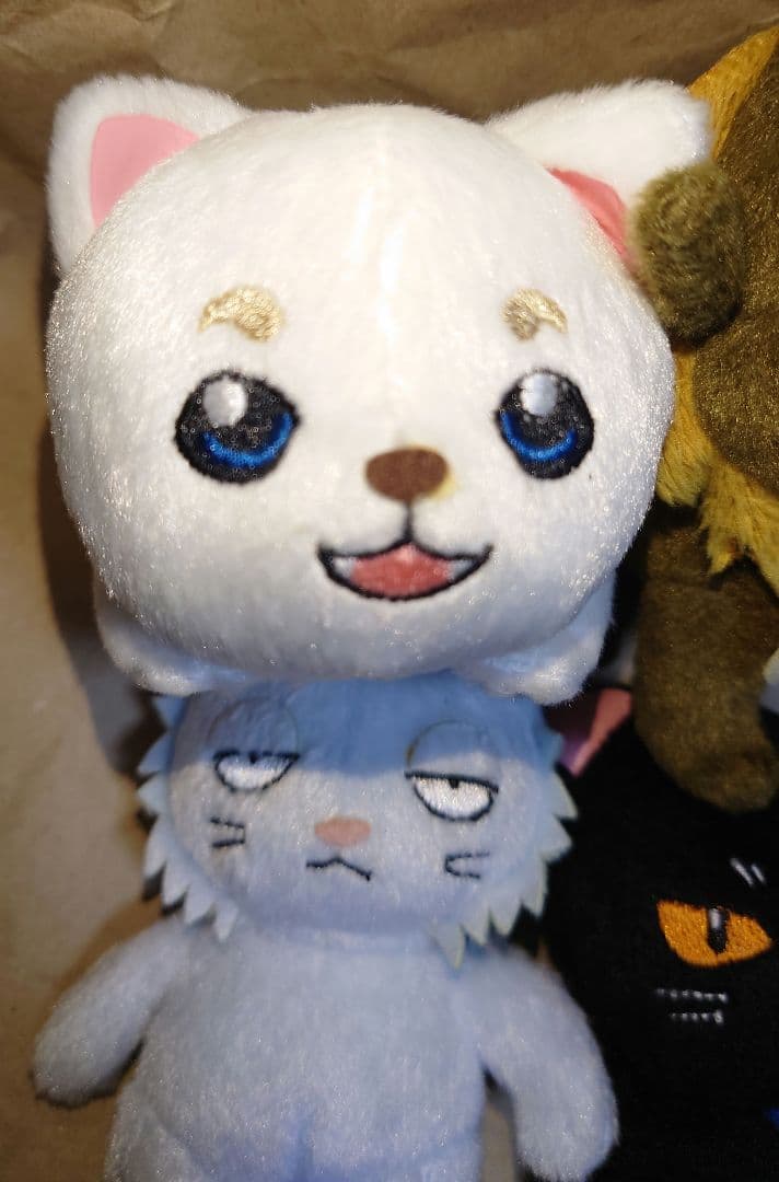 全4種セット 銀魂 カバンに付けられるぬいぐるみ 〜わんにゃん大集合オォォ！！