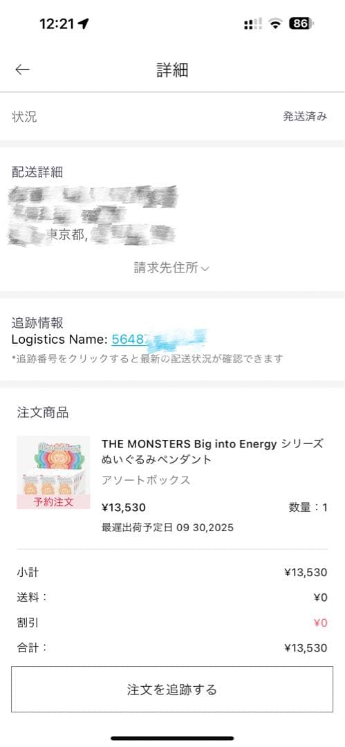 勝徳LABUBU THE MONSTERS Big intoEnergy