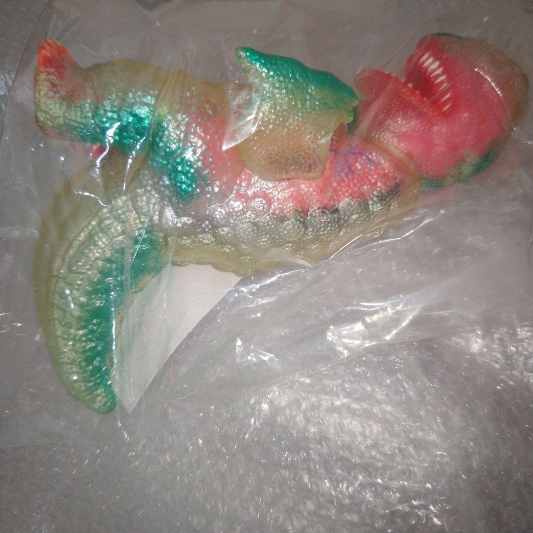 ゴガメジラー　安楽安作　透明ゴガメジラー　ピンク蓄光の内蔵パーツ入り　ソフビ