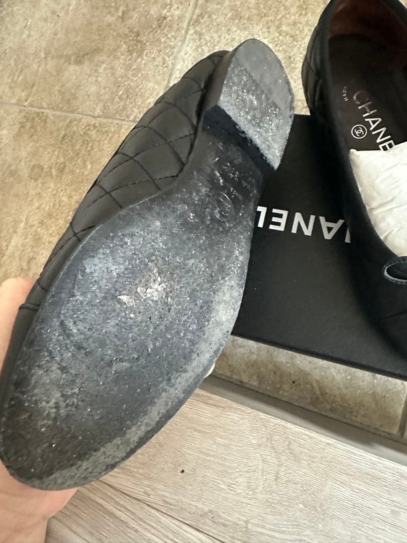 CHANEL ブラック バレエシューズ
