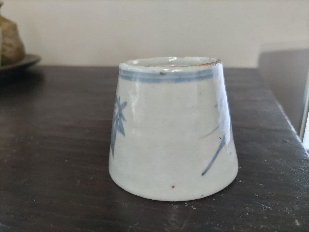 古伊万里　そば猪口　楓・紅葉　初期様式・生掛釉薬　無傷　110ｇ