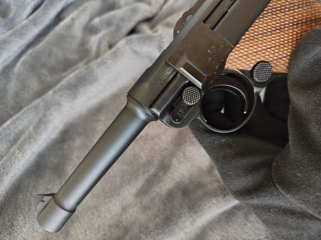 TANAKA LUGER P08 4inch HW ガスブロ マグ無 木グリ