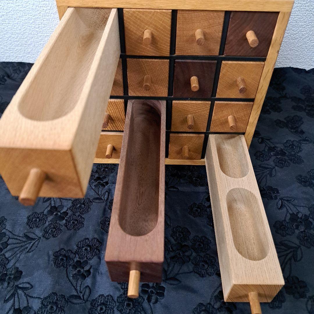 ♡ 高級家具 オーク×ウォールナット イライラボックス 小引出 小物入れ　匠♡