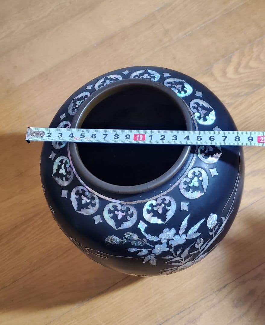 螺鈿細工　 花瓶 花台 セット　 鳳凰 　 漆器　 伝統工芸 韓国 　飾り壺