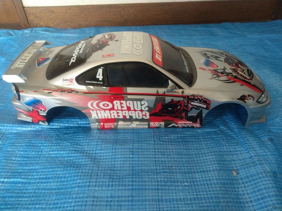 TAMIYA　タミヤ　TB-02　シルビア　S15　ボディ　シャーシ　中古品