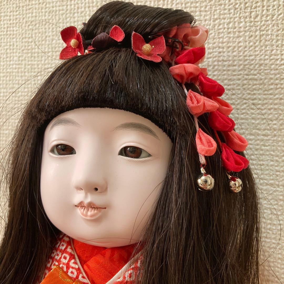 お座り市松人形　東光作　着せ替え可能　縮緬和服　傷なし