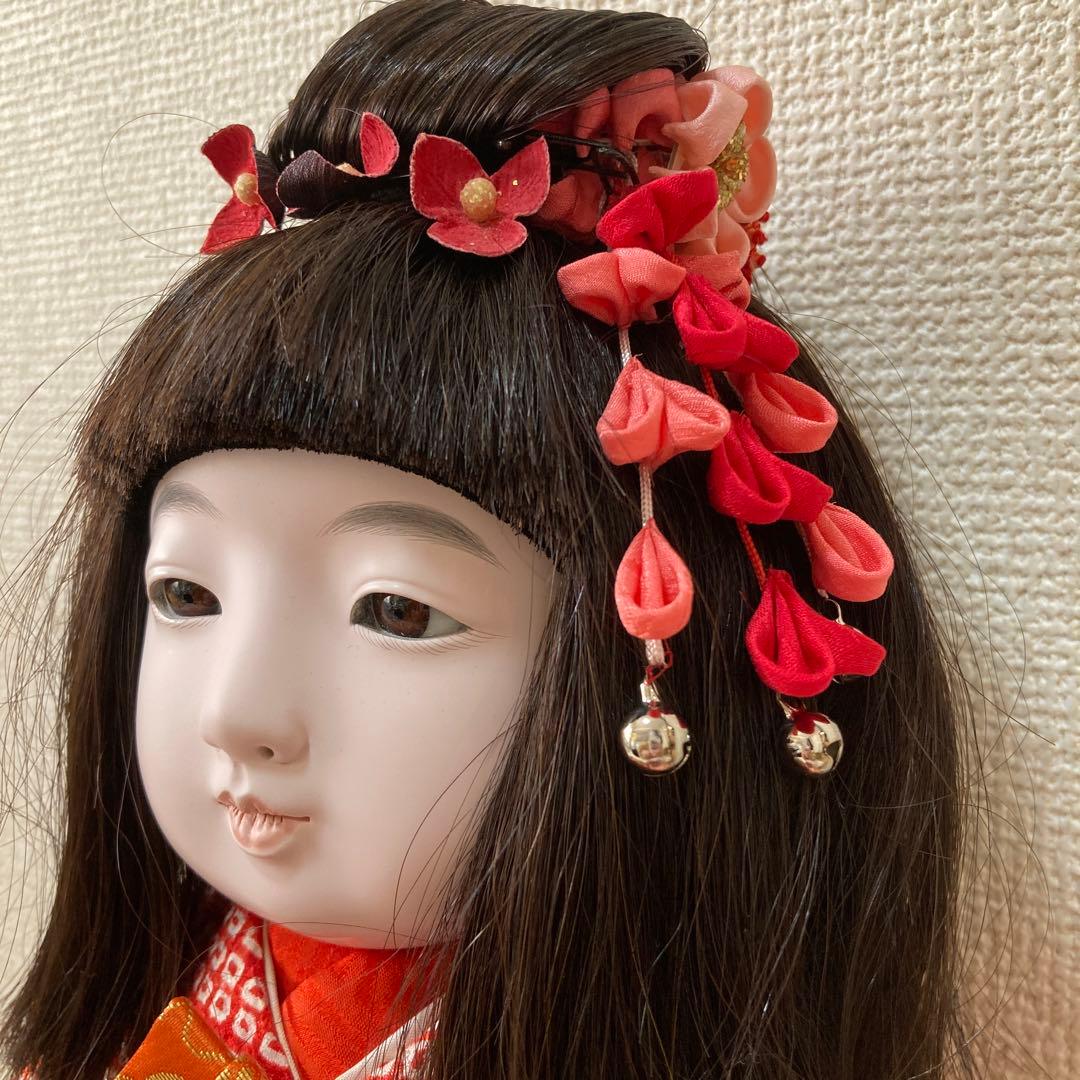 お座り市松人形　東光作　着せ替え可能　縮緬和服　傷なし