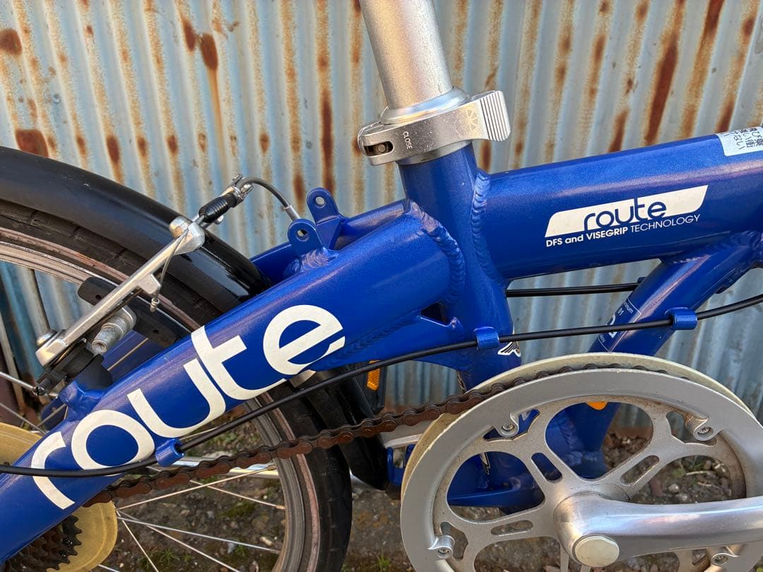 【整備済】折り畳み自転車 DAHON route 青 7段変速