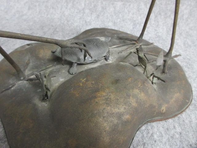 夫婦鶴に亀の置物 [B27867]
