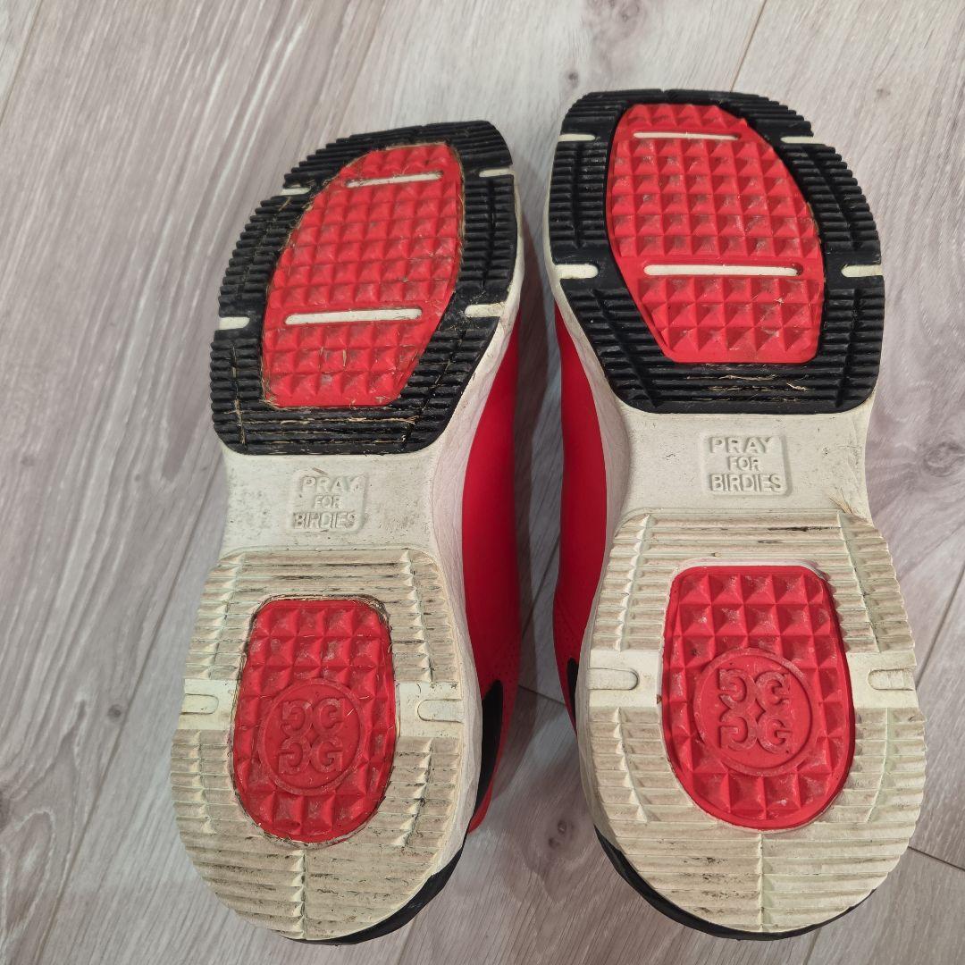 ジーフォア レッド ゴルフシューズ