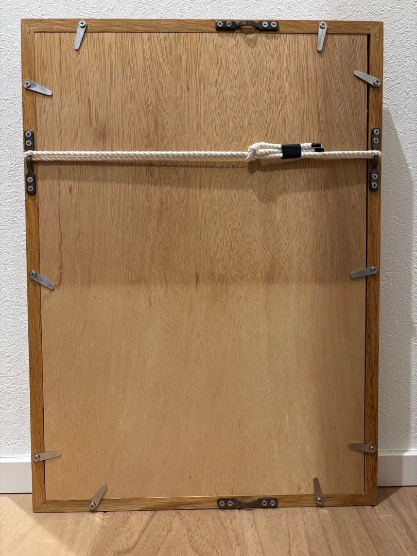 原画　山口一郎 藍色　群青色　花 Sサイズ