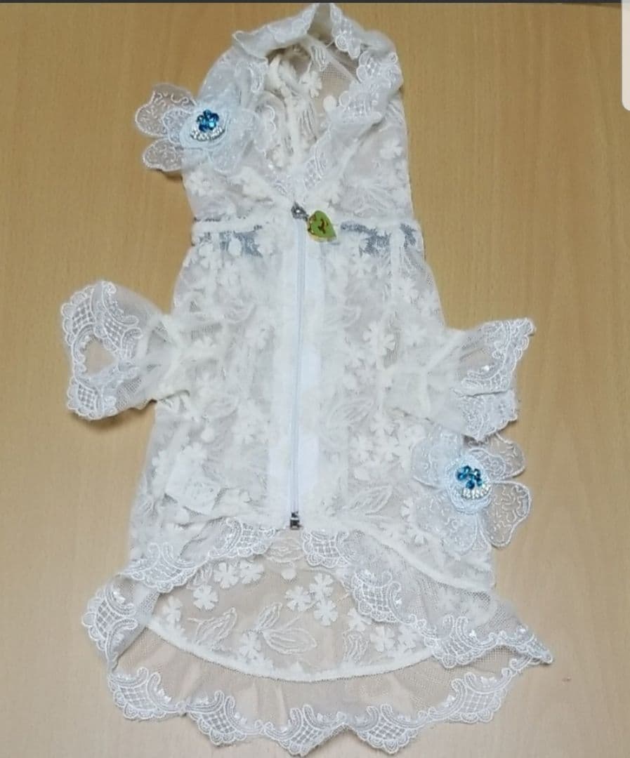 犬服 未使用 fifiandromeo フィフィ&ロメオ レースフーディー