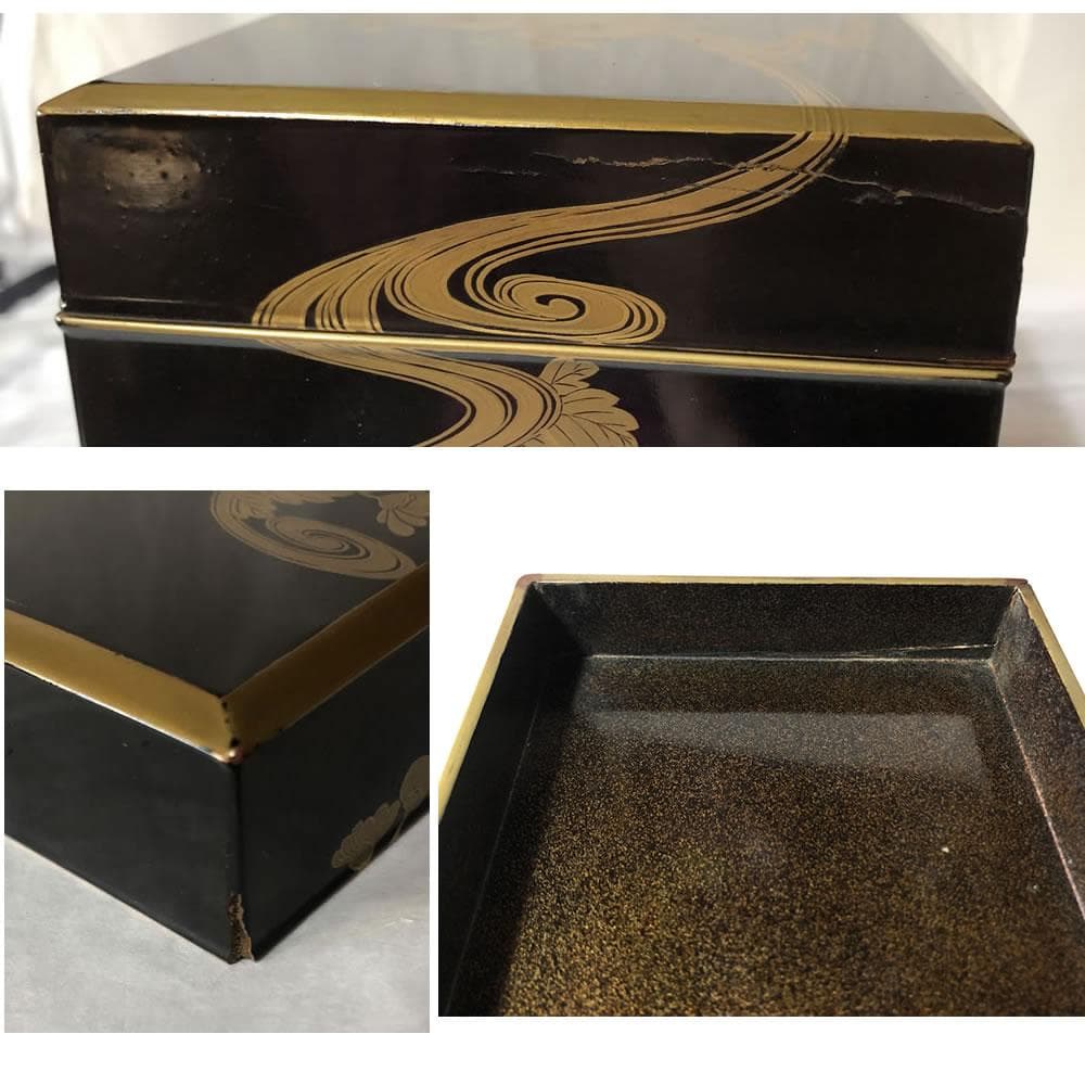 F1143 時代 蒔絵 茶箱 仁清 茶碗 抹茶碗 道八 巾筒 野点 棗 茶道具